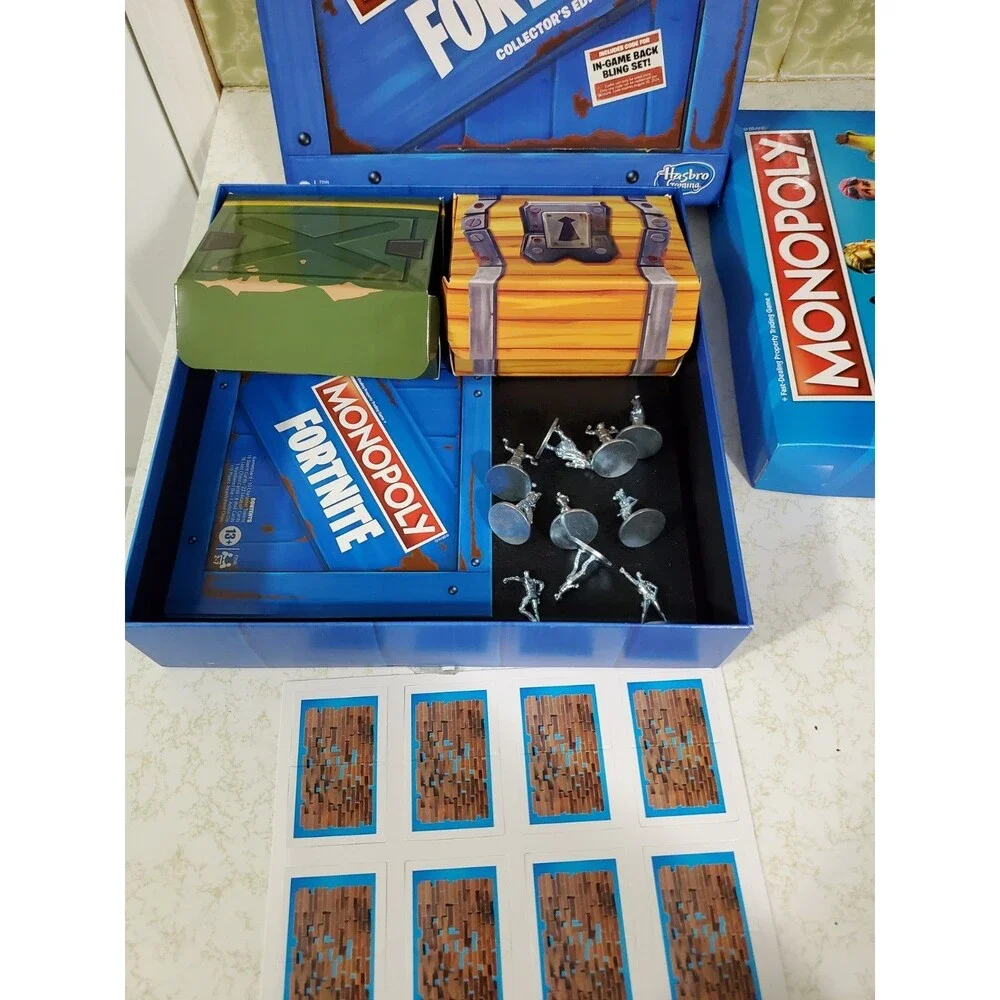 Monopoly Fortnite Collector's Edition Board Game Hasbro Gaming 100% Complete